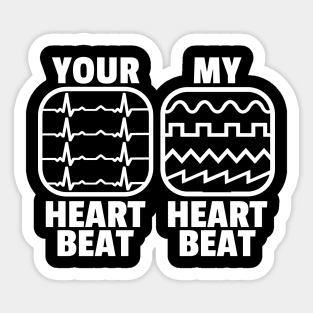 Funny Analog Synthesizer Heartbeat Waveforms ADSR Sticker